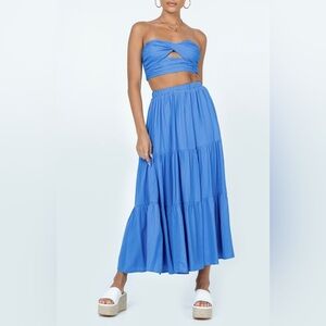 Princess Polly Allie Strapless Crop Top & Maxi Skirt Set